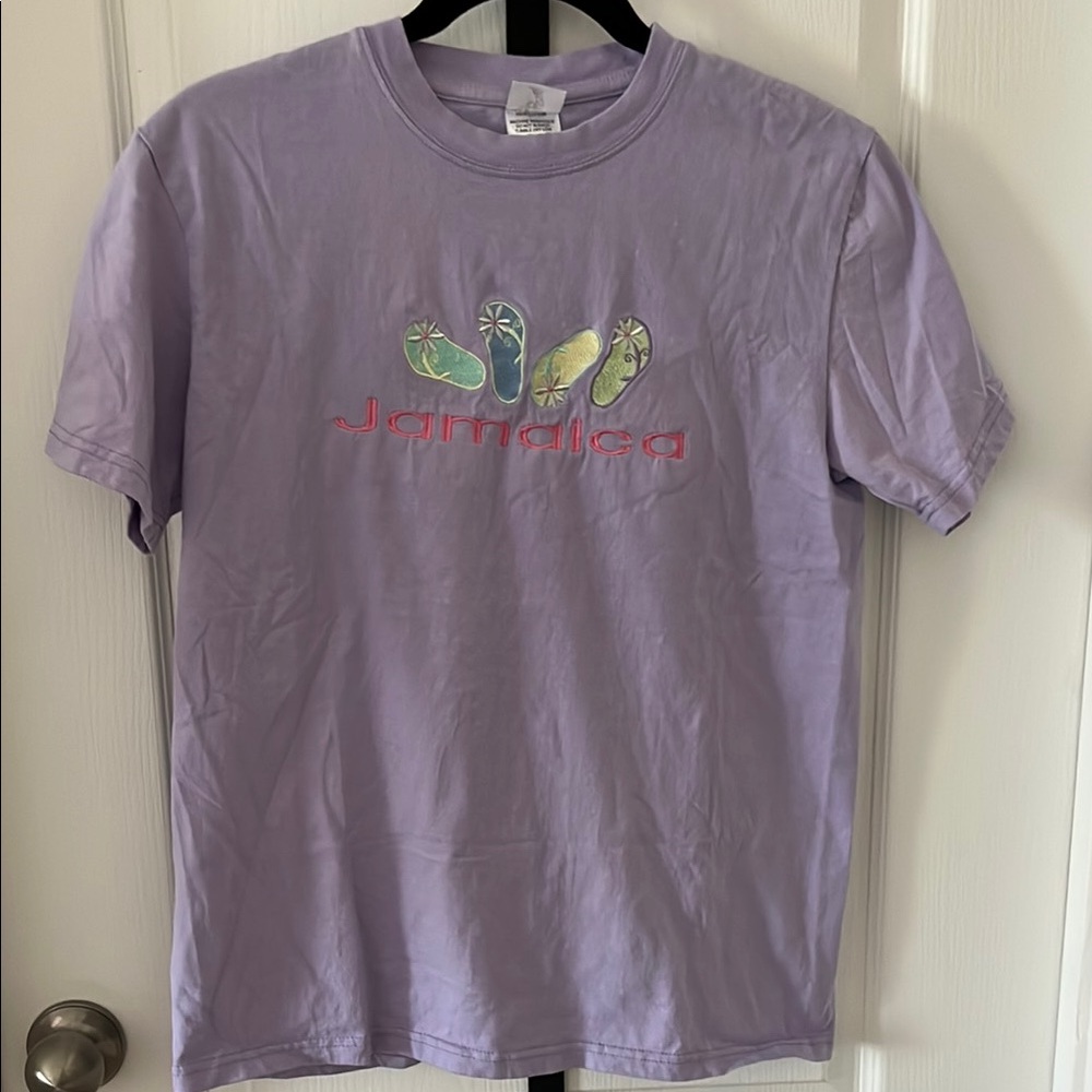 Lavender T-Shirt with Jamaica Print